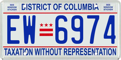DC license plate EW6974