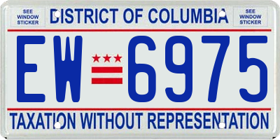 DC license plate EW6975