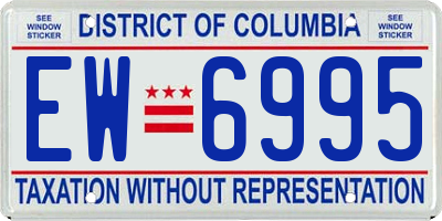 DC license plate EW6995
