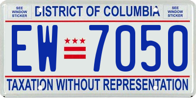DC license plate EW7050