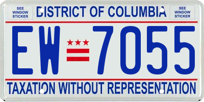 DC license plate EW7055