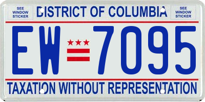 DC license plate EW7095