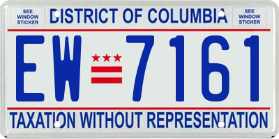 DC license plate EW7161