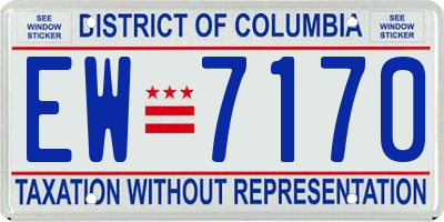 DC license plate EW7170