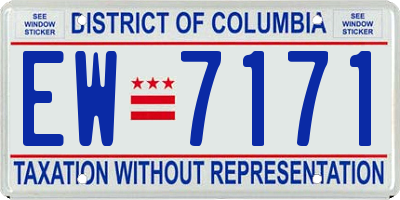 DC license plate EW7171