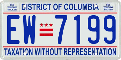 DC license plate EW7199