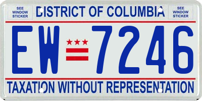 DC license plate EW7246