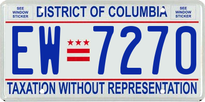 DC license plate EW7270