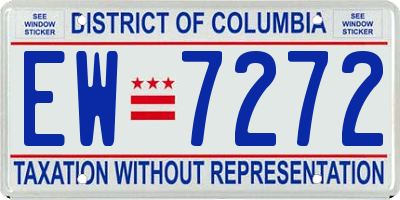 DC license plate EW7272