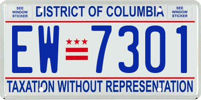 DC license plate EW7301