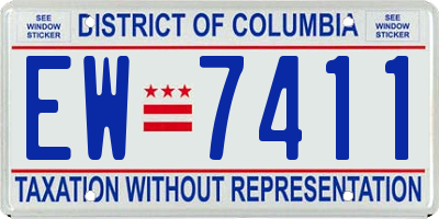 DC license plate EW7411