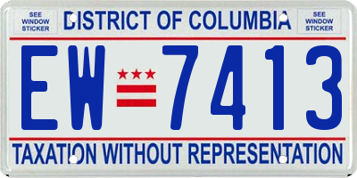 DC license plate EW7413