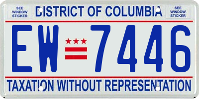 DC license plate EW7446