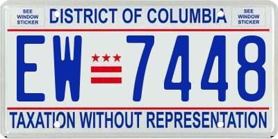 DC license plate EW7448