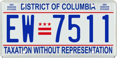 DC license plate EW7511