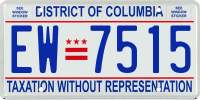 DC license plate EW7515