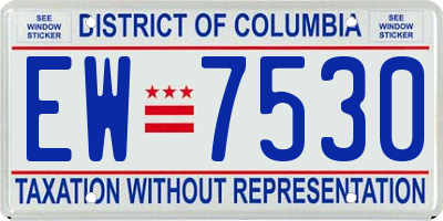 DC license plate EW7530