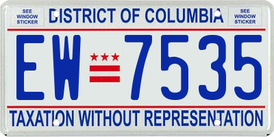 DC license plate EW7535