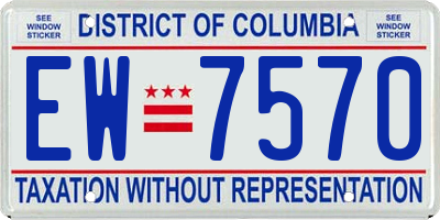 DC license plate EW7570