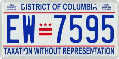 DC license plate EW7595