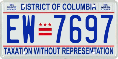 DC license plate EW7697