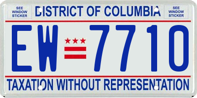 DC license plate EW7710