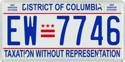 DC license plate EW7746