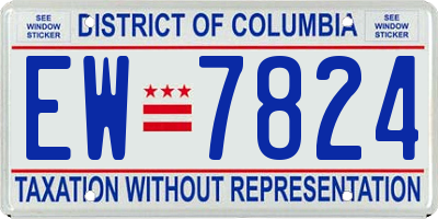 DC license plate EW7824