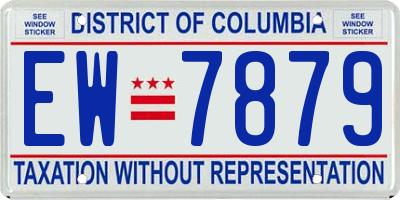 DC license plate EW7879