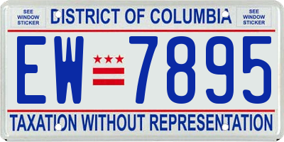 DC license plate EW7895
