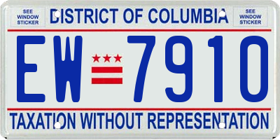 DC license plate EW7910