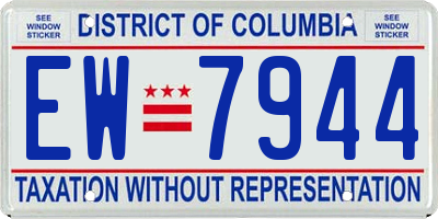 DC license plate EW7944