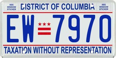 DC license plate EW7970