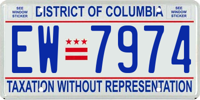 DC license plate EW7974
