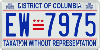 DC license plate EW7975