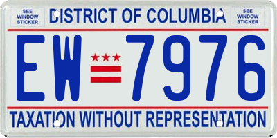 DC license plate EW7976
