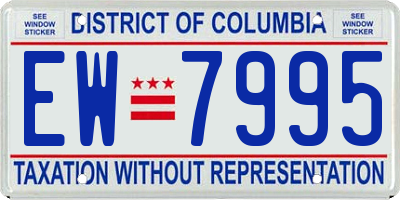 DC license plate EW7995
