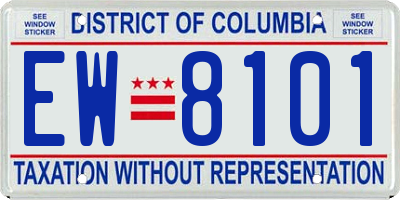 DC license plate EW8101