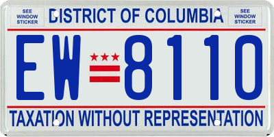 DC license plate EW8110
