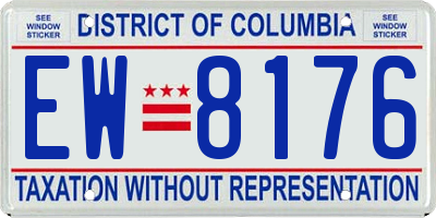 DC license plate EW8176