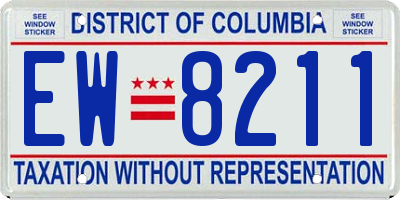 DC license plate EW8211