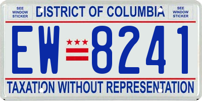 DC license plate EW8241