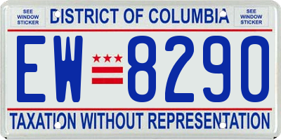 DC license plate EW8290