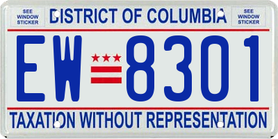 DC license plate EW8301