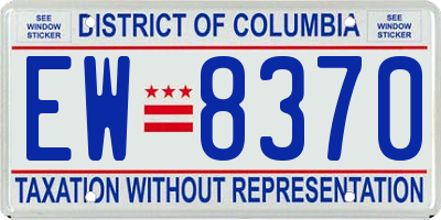 DC license plate EW8370