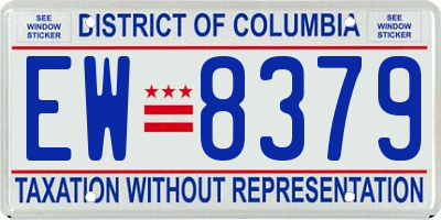 DC license plate EW8379