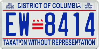 DC license plate EW8414