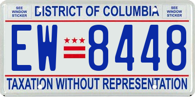 DC license plate EW8448