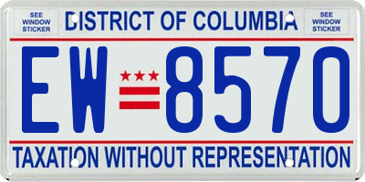 DC license plate EW8570