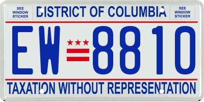DC license plate EW8810